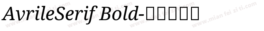 AvrileSerif Bold字体转换